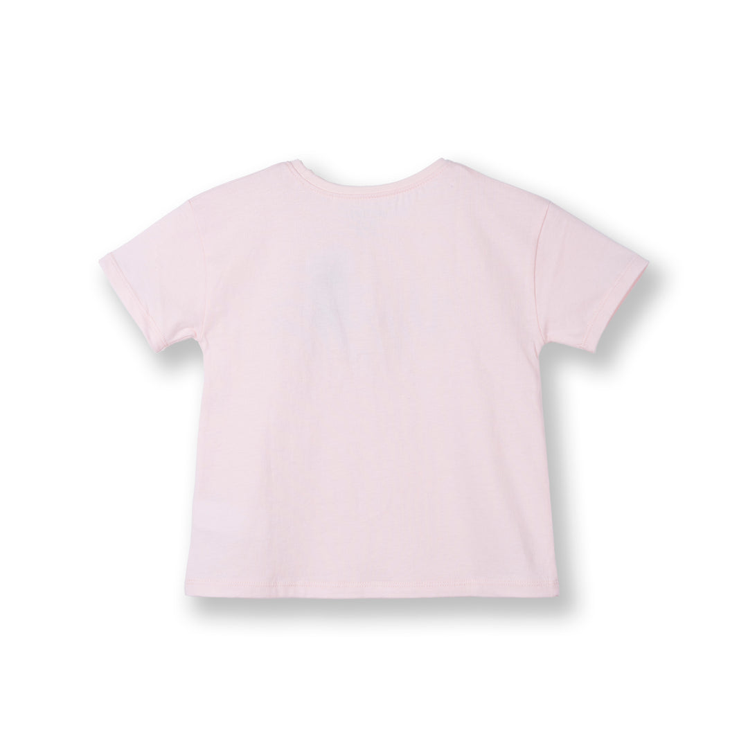 Poney Girls Lt.Pink Poney Logo Short Sleeve Top 2240296