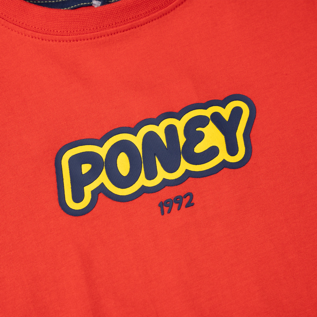 Poney Boys Red Poney Logo Short Sleeve Tee 2240299