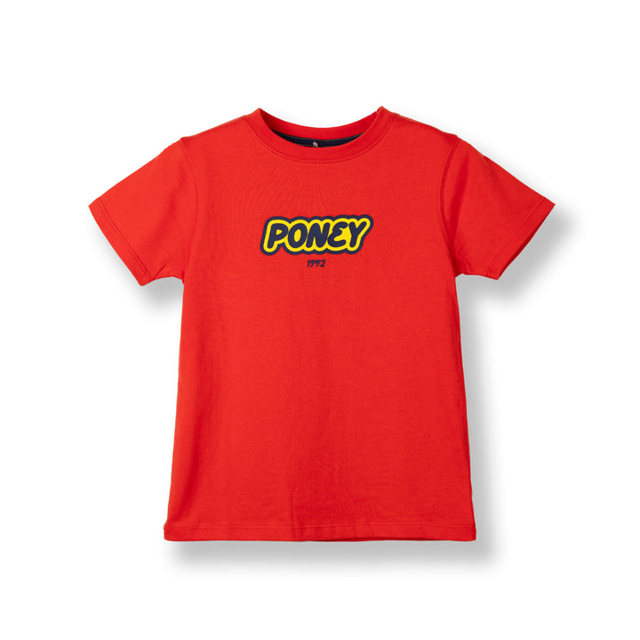 Poney Boys Red Poney Logo Short Sleeve Tee 2240299