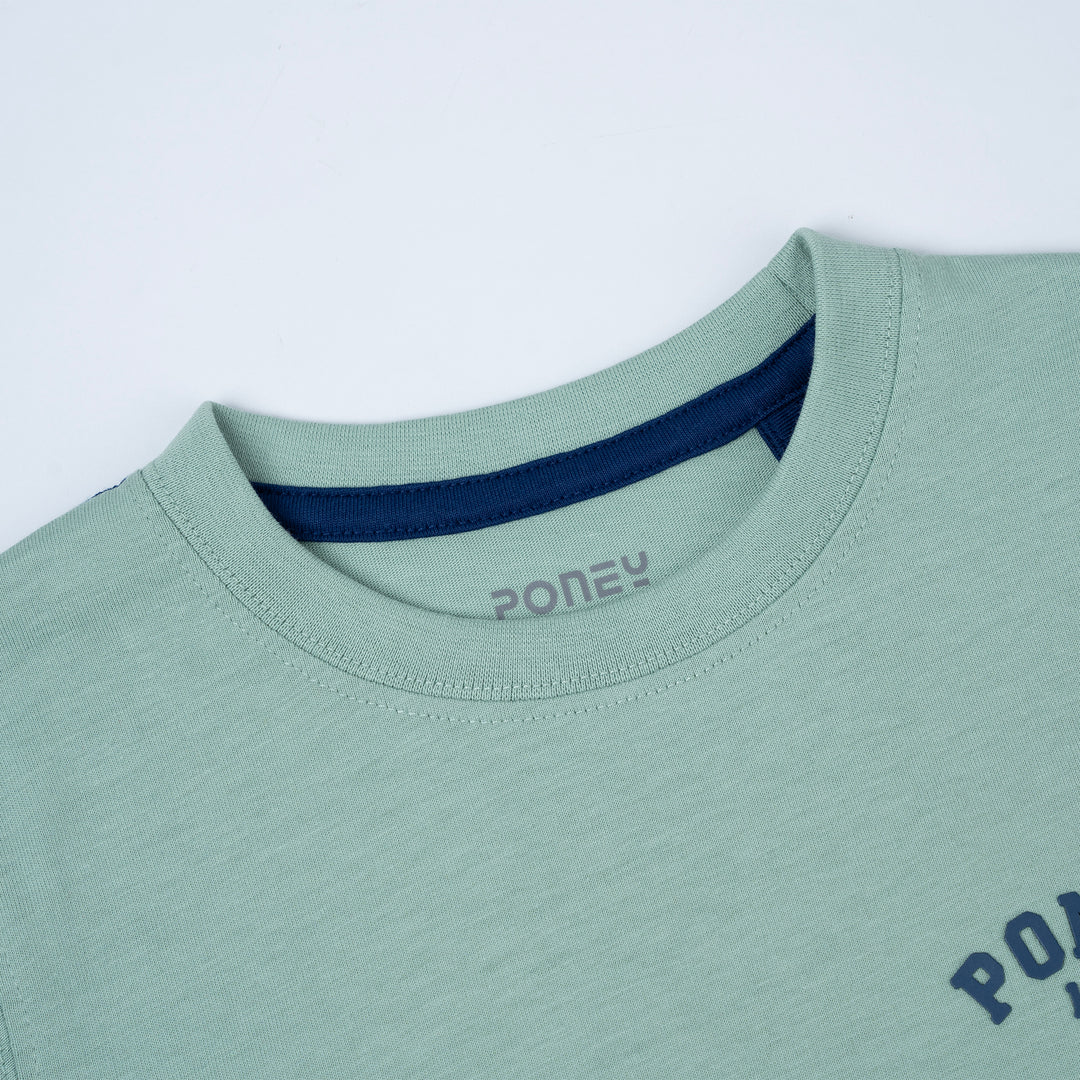 Poney Unisex Green Poney Logo Short Sleeve Tee