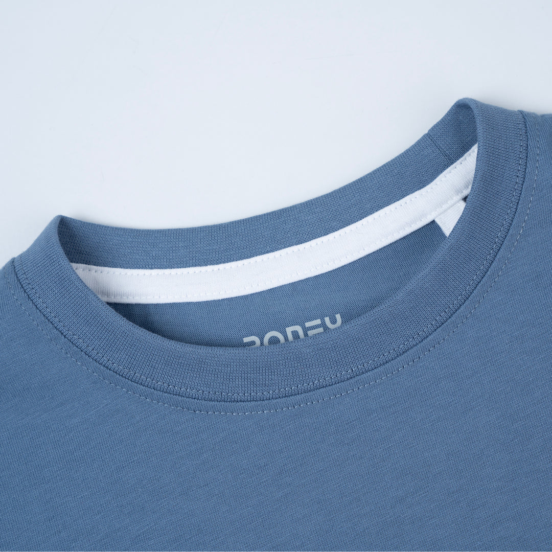 Poney Unisex Blue Poney Logo Short Sleeve Tee