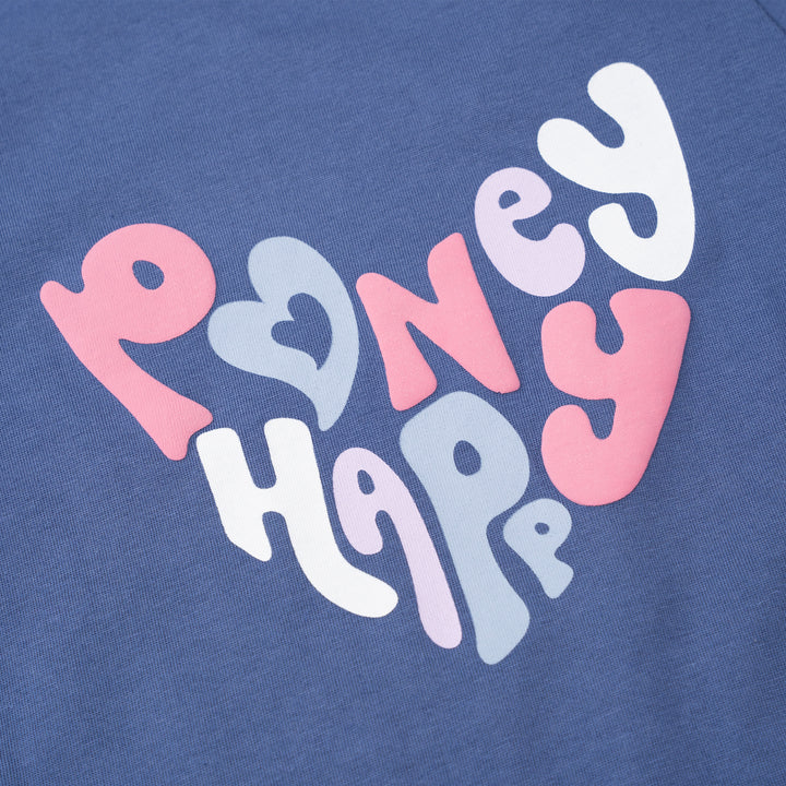 Poney Girls Purple Poney Happy Long Sleeve Tee 2240319