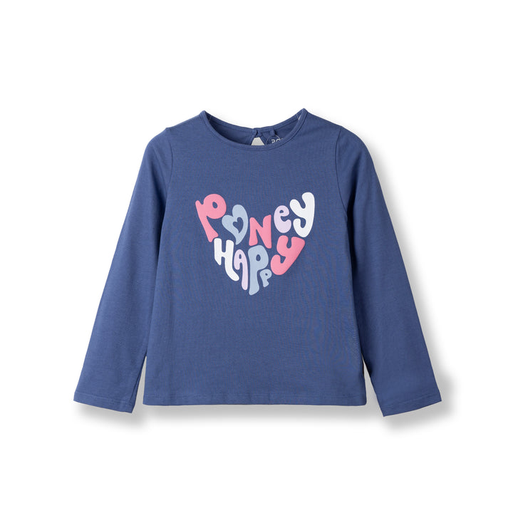 Poney Girls Purple Poney Happy Long Sleeve Tee 2240319