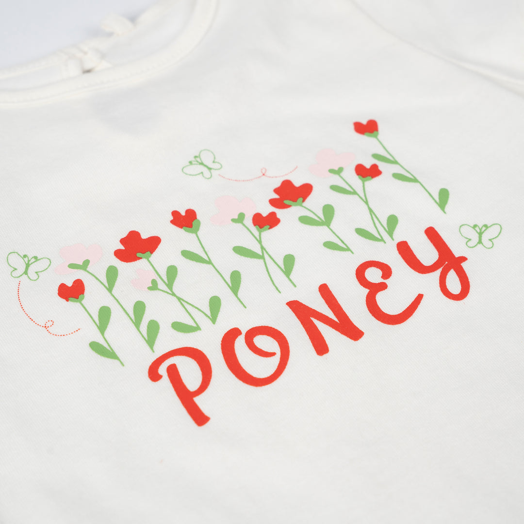 Baby Girl White Little Bloom Tee