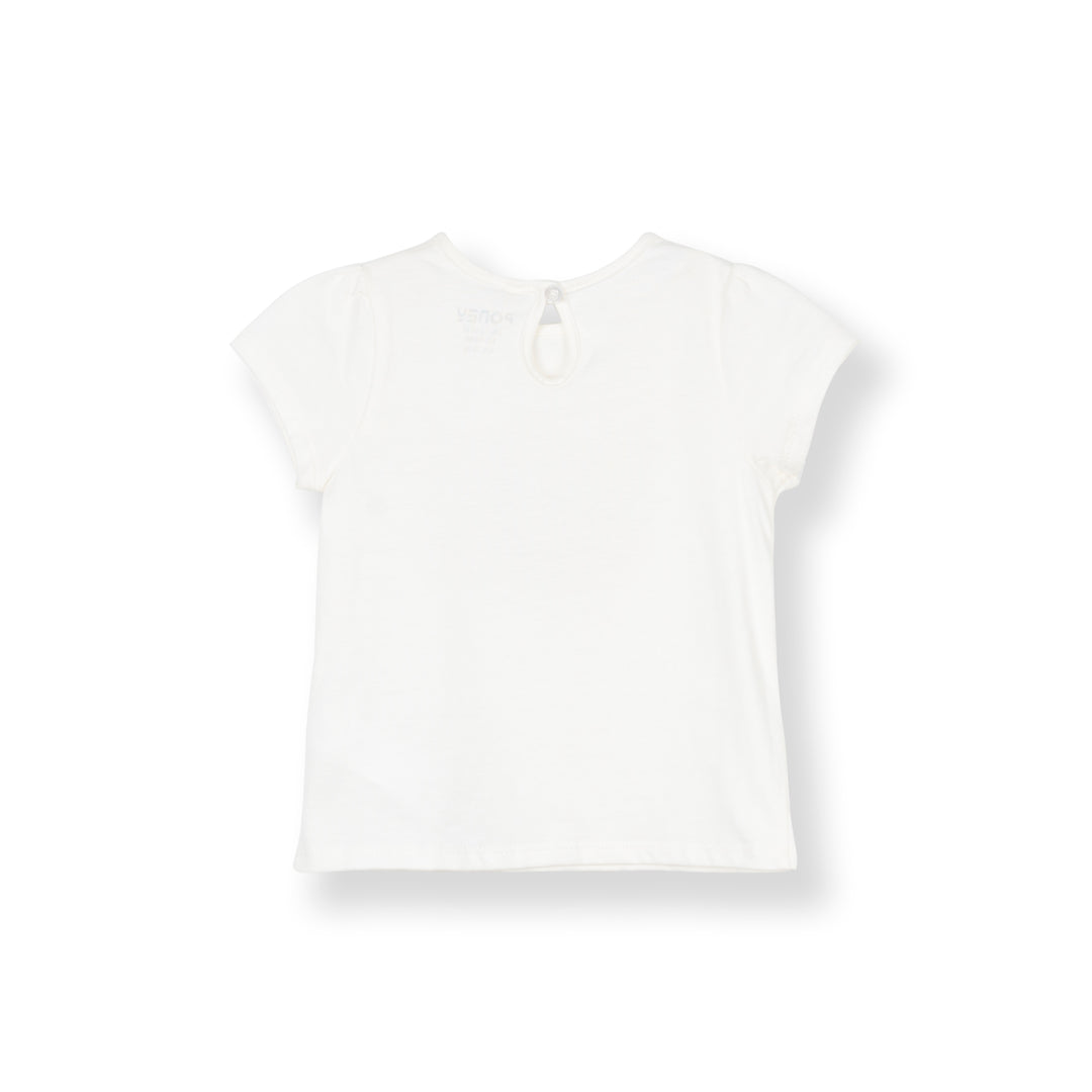 Baby Girl White Little Bloom Tee