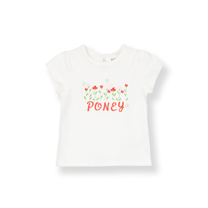 Baby Girl White Little Bloom Tee