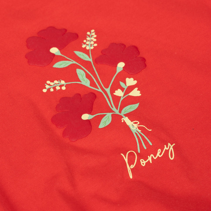 Baby Girl Red Petal Charm Tee