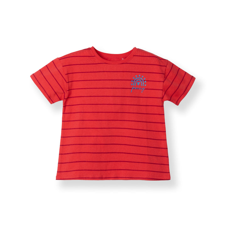 Striped Red Short Sleeve Tee