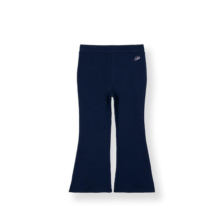 Girls Navy Flared Legging