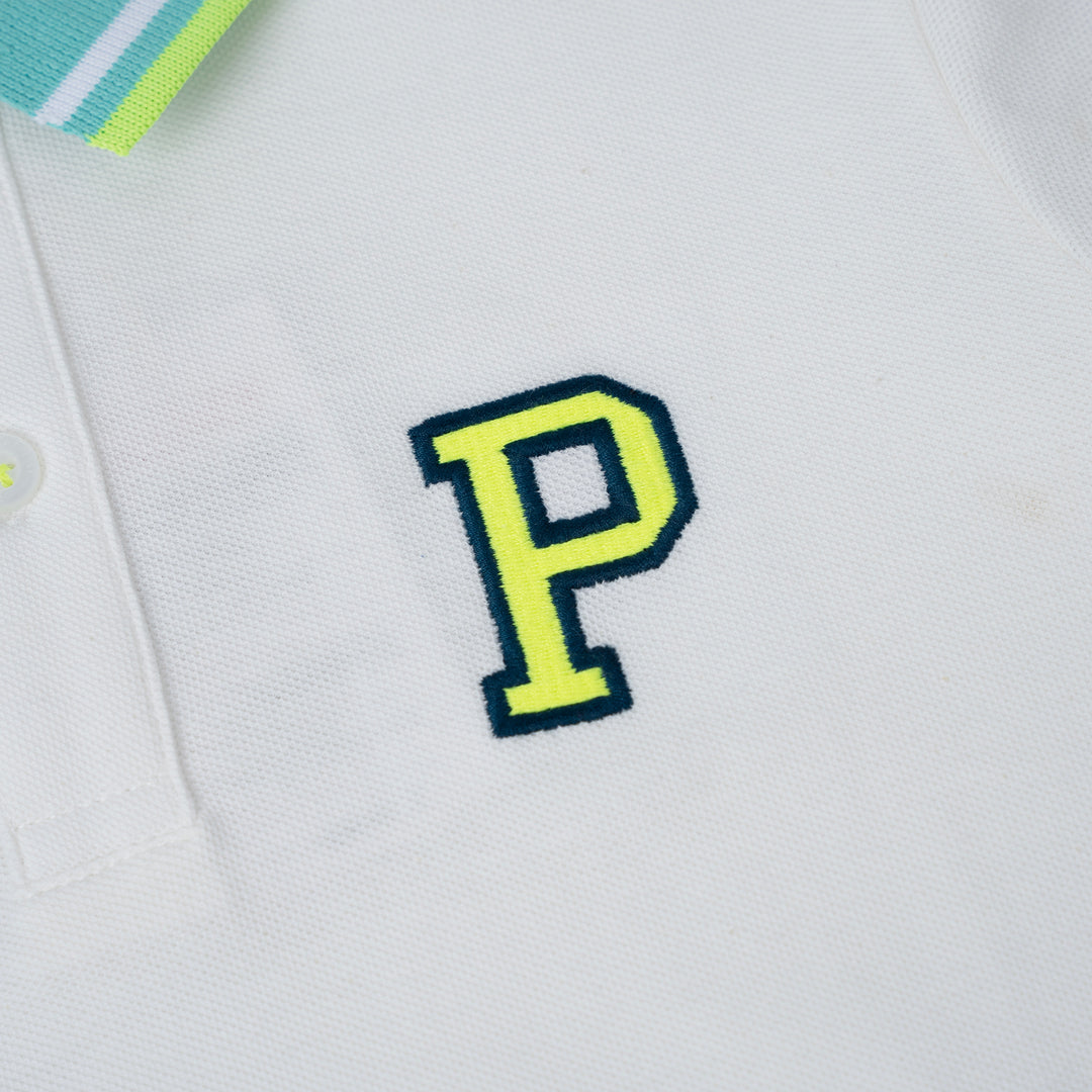 Poney Boys White Briant's Short Sleeve Polo