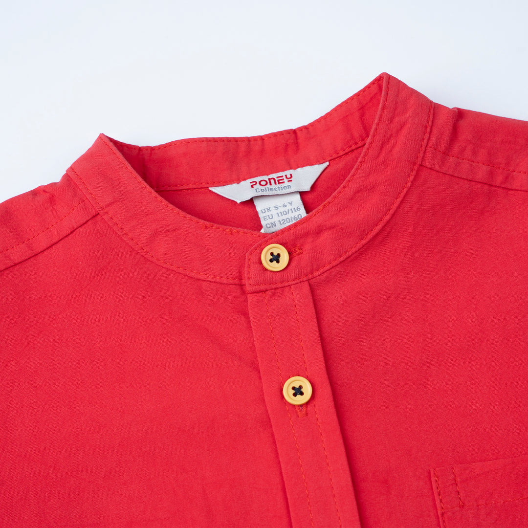 Red Fiery Short Sleeve Shirt