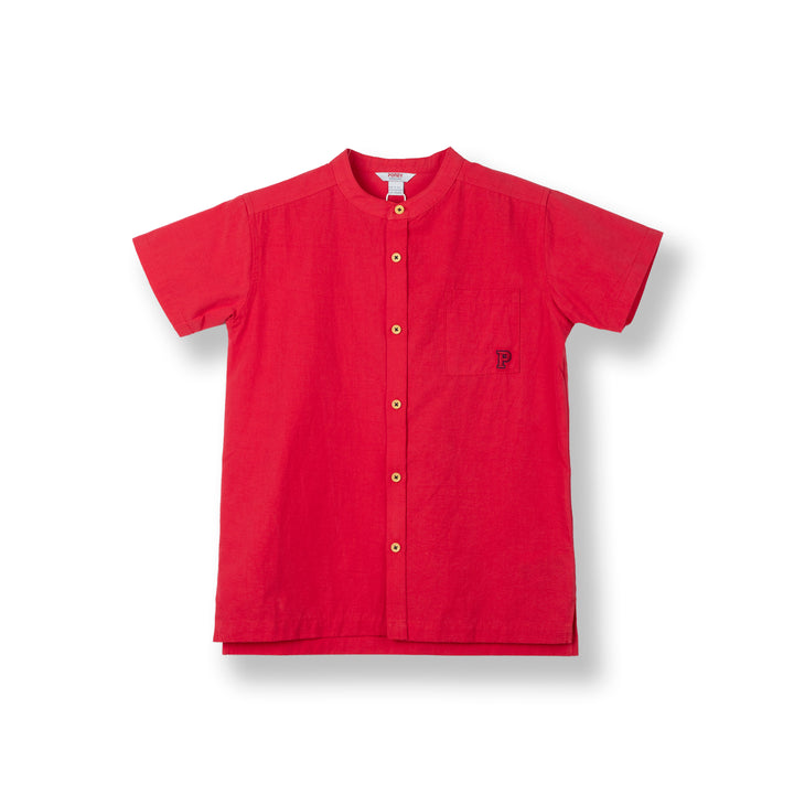 Red Fiery Short Sleeve Shirt