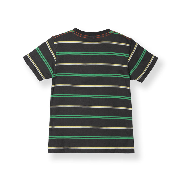 Poney Logo Stripes Dark Grey Short Sleeve Tee