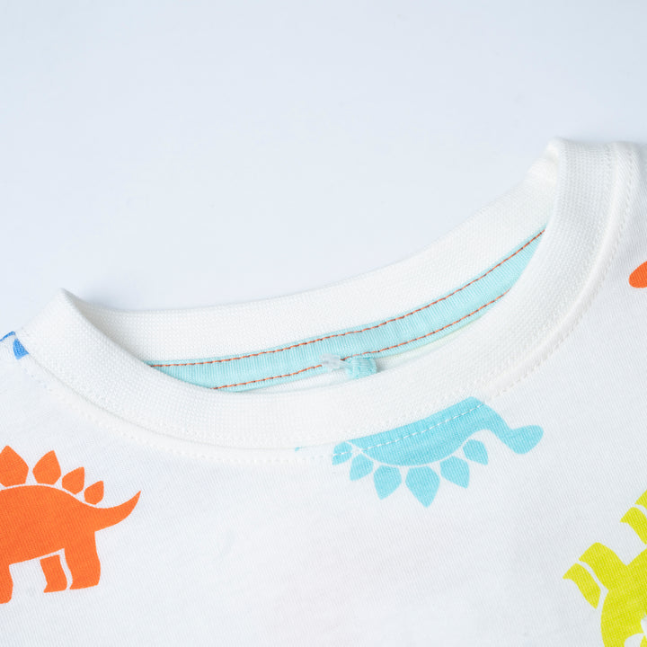 Big Dino White Short Sleeve Tee