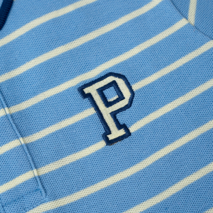 Poney Boys Blue Ethan's Striped Short Sleeve Polo