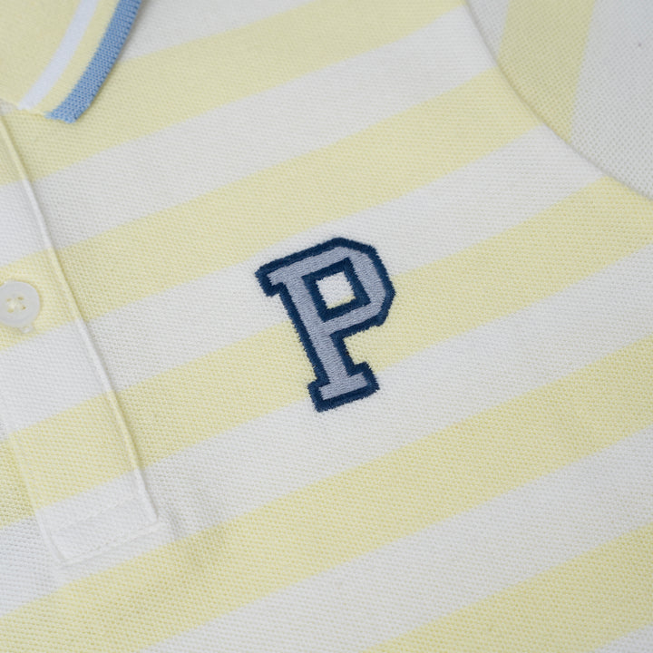 Poney Boys Light Green Jonathan's Striped Short Sleeve Polo