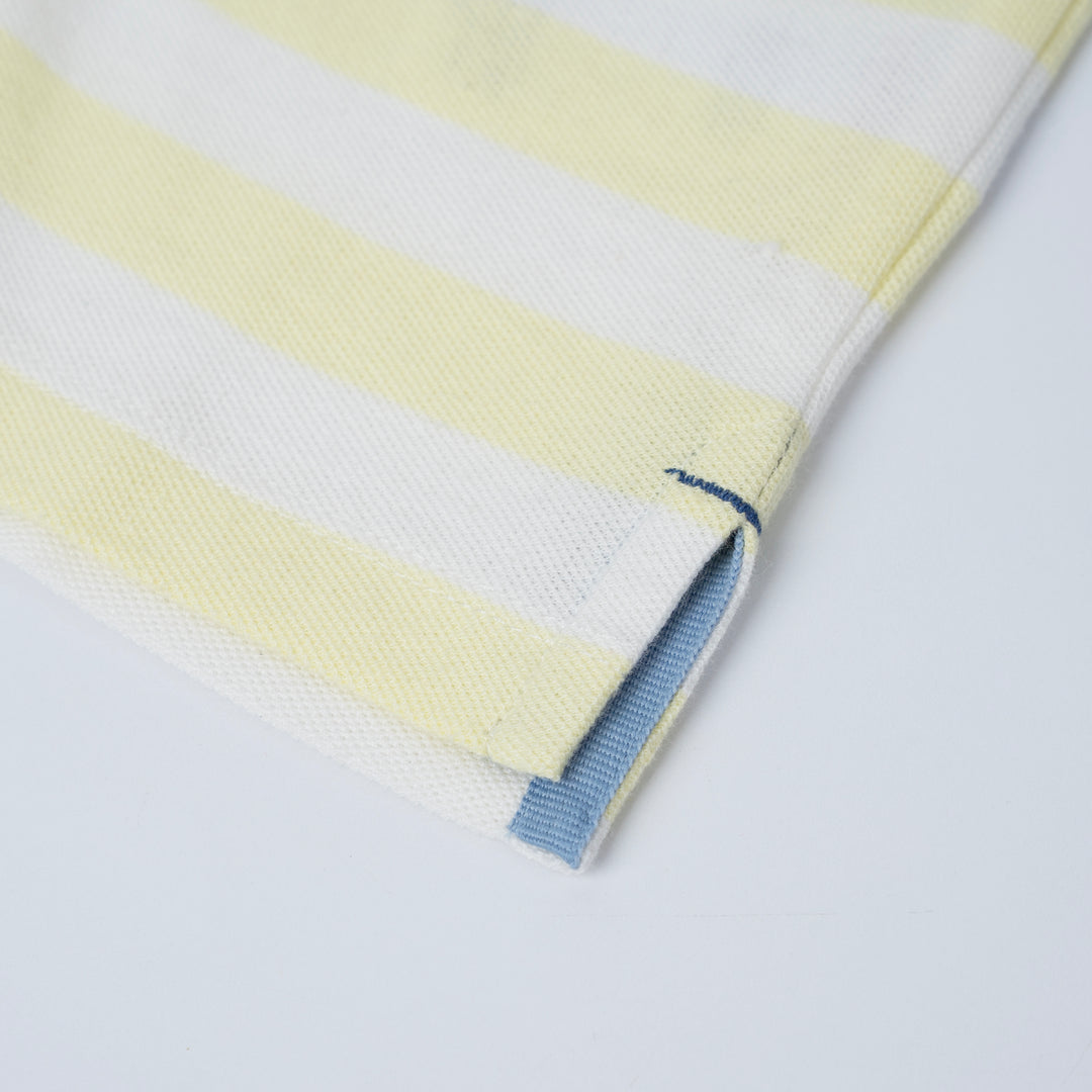 Poney Boys Light Green Jonathan's Striped Short Sleeve Polo