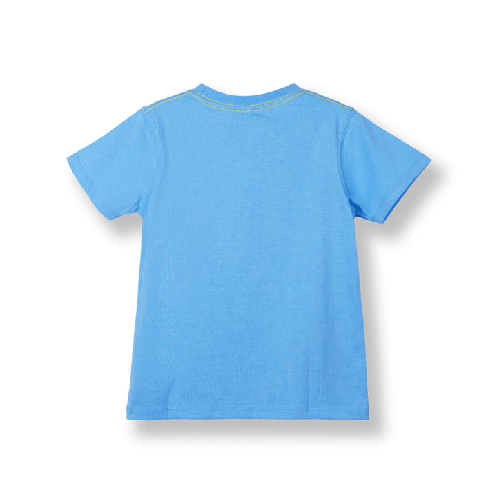 Poney Boys Blue Poney Logo Short Sleeve Tee 2240396