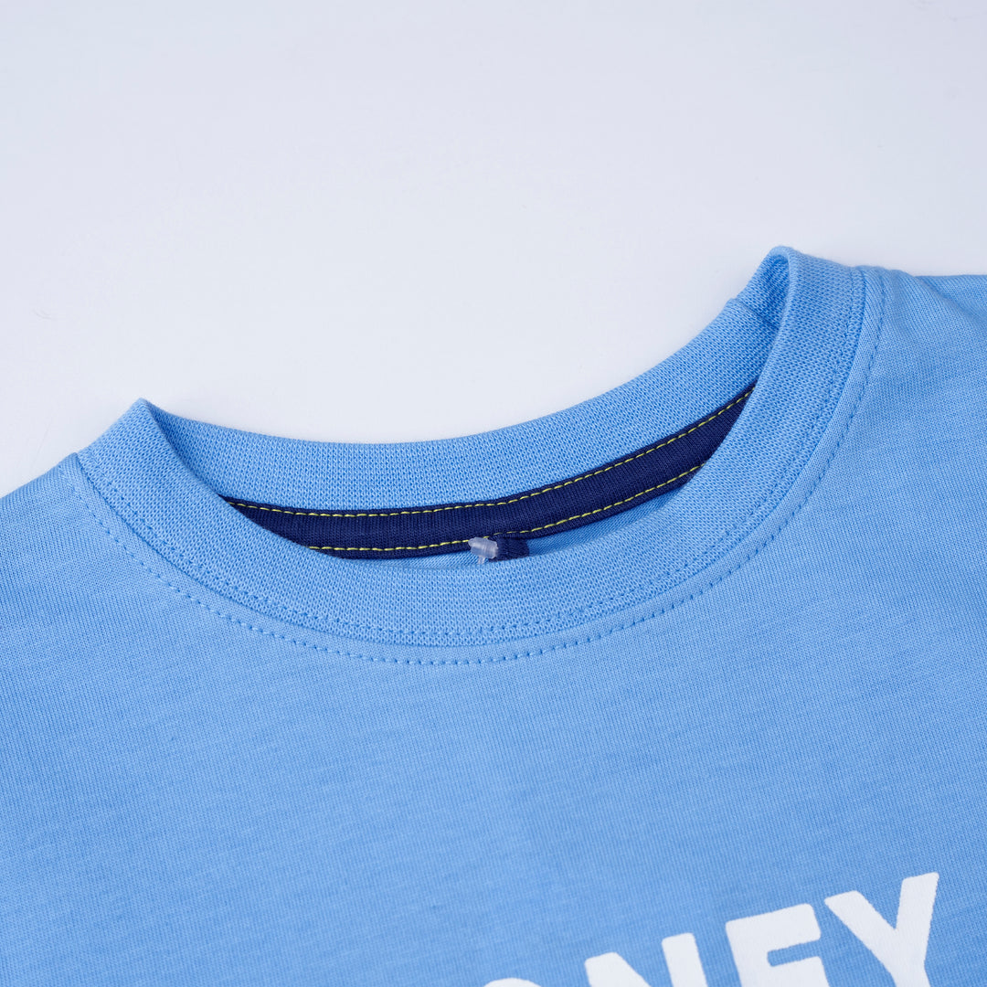 Poney Boys Blue Poney Logo Short Sleeve Tee 2240396