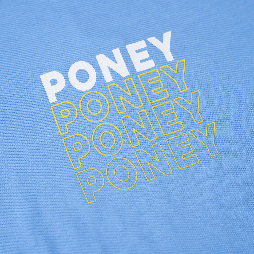 Poney Boys Blue Poney Logo Short Sleeve Tee 2240396