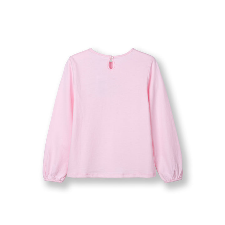 Poney Girls Light Pink Fabulous Cat Long Sleeve Tee