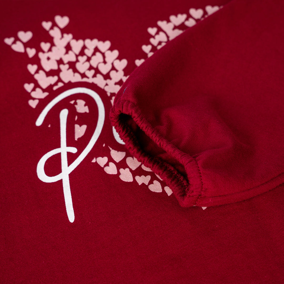 Poney Girls Red Poney Love Long Sleeve Tee