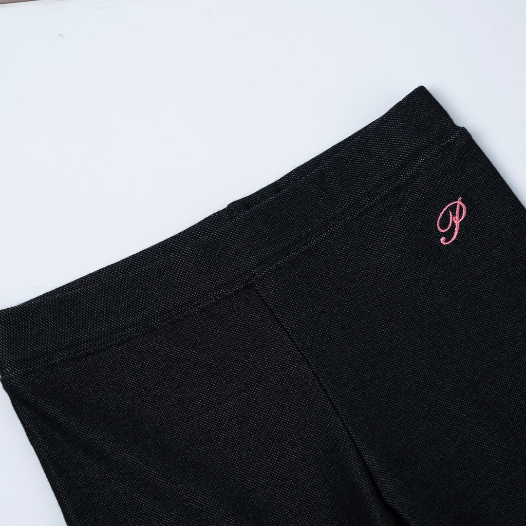 [ONLINE EXCLUSIVE] Poney Girls Black Peach Pearl Legging