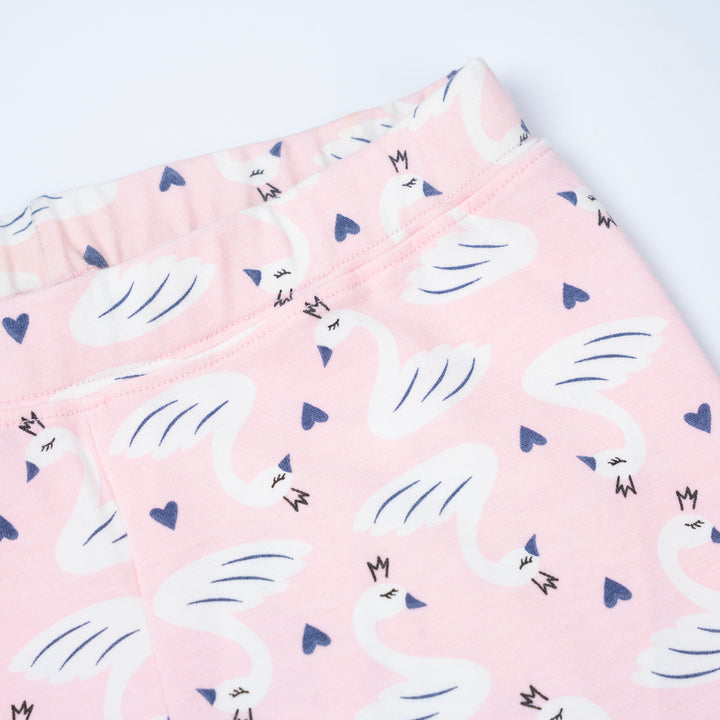 Poney Girls Light Pink Heavenly Swan Legging