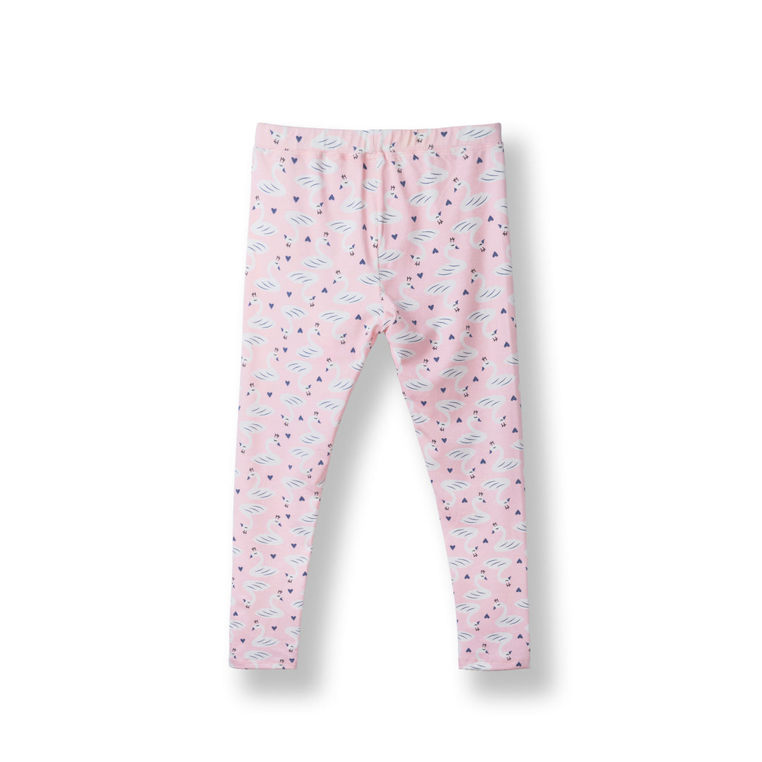 Poney Girls Light Pink Heavenly Swan Legging