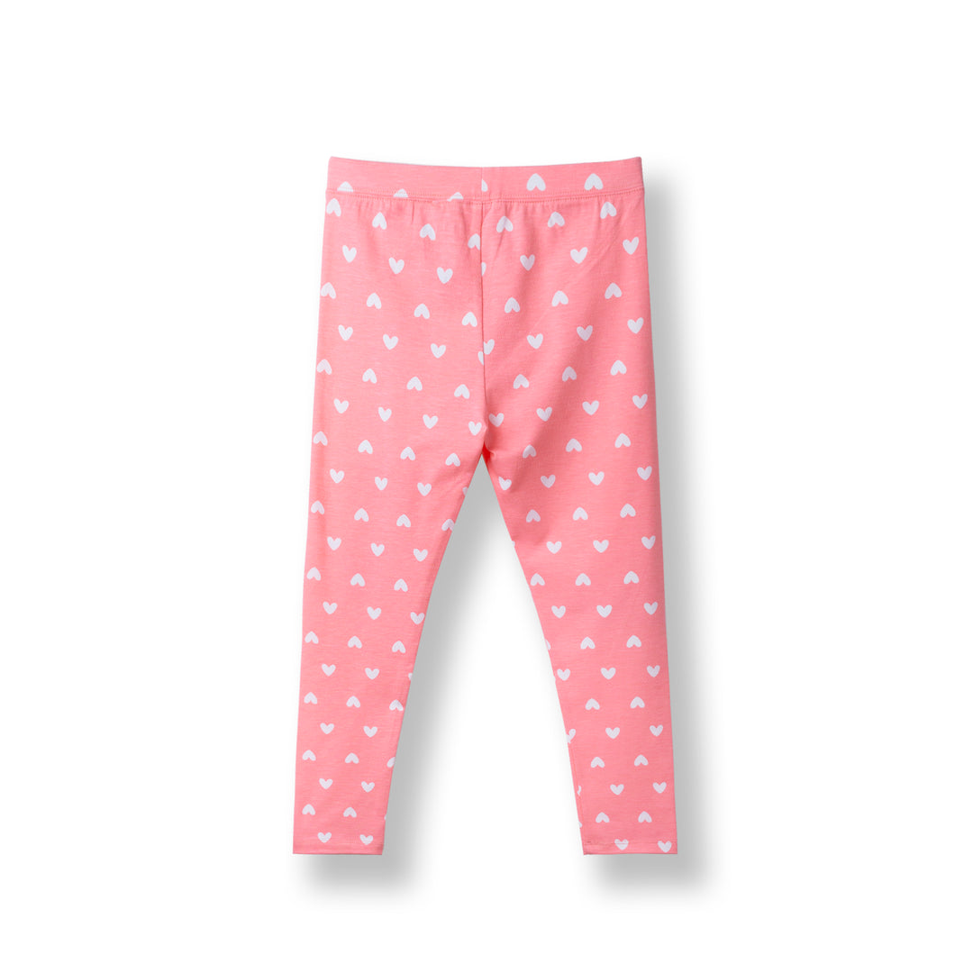 Poney Girls Pink Heart Shaped Legging