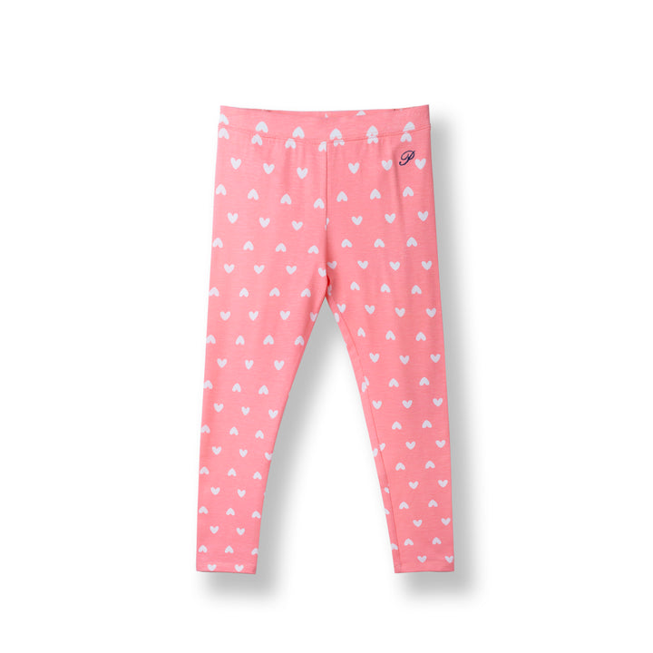 Poney Girls Pink Heart Shaped Legging