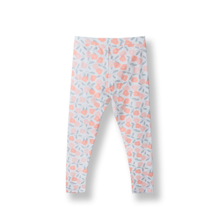 Poney Girls White Flower Print Legging