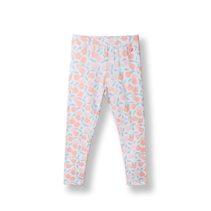 Poney Girls White Flower Print Legging