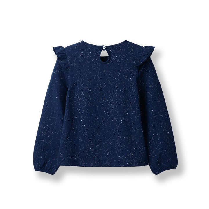 Poney Girls Navy Sparkly Long Sleeve Tee