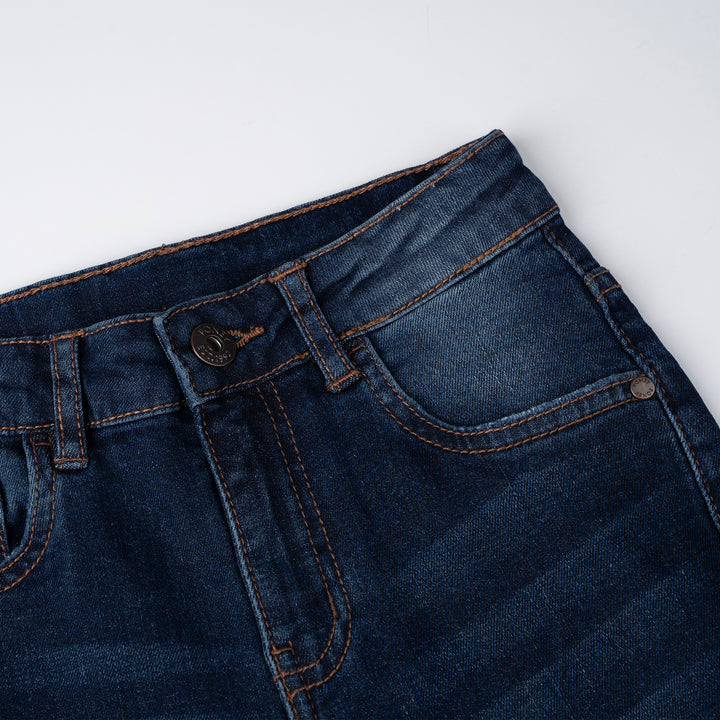 Poney Boys Denim Embroidered “P” Slim Fit Jeans
