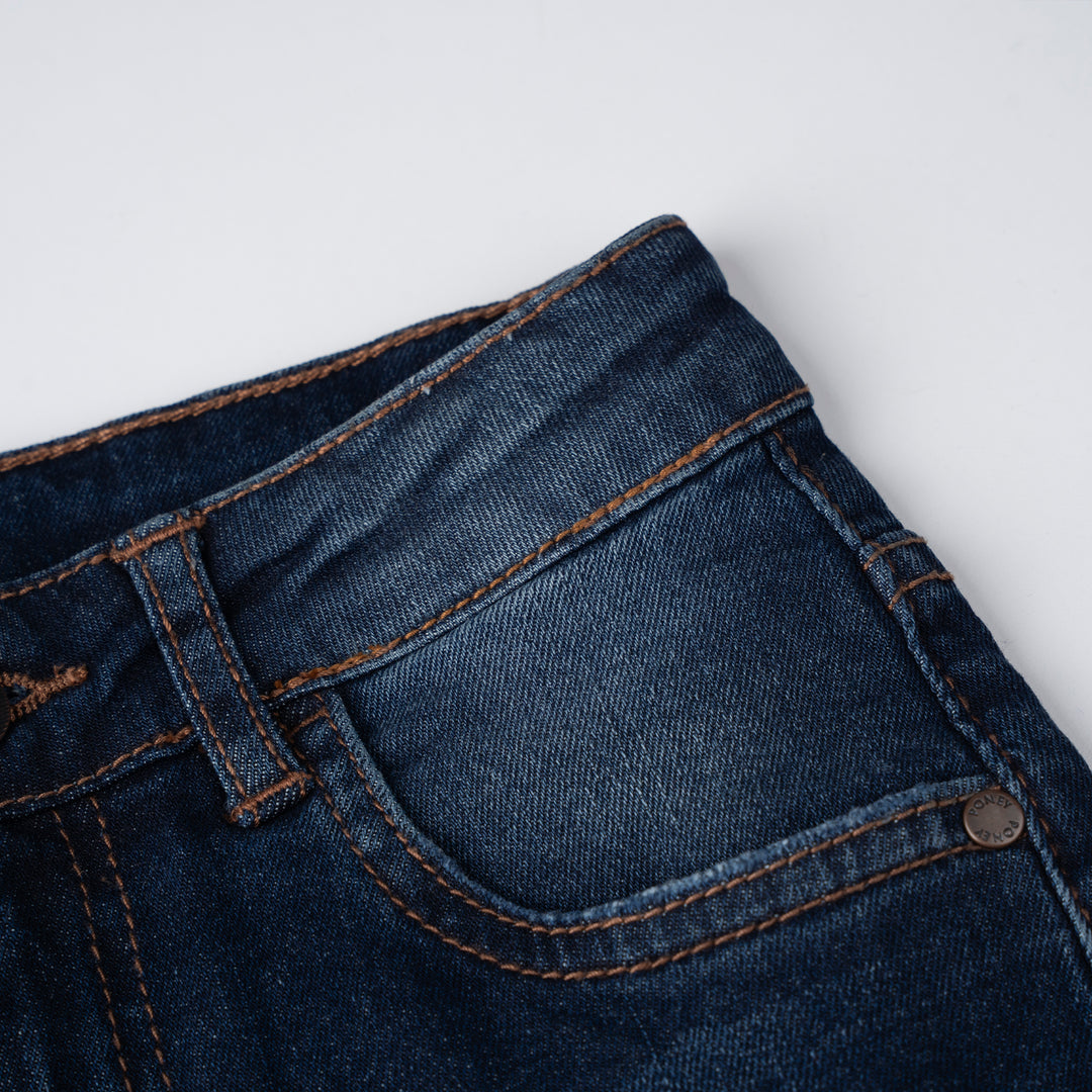 Poney Boys Denim Embroidered “P” Slim Fit Jeans