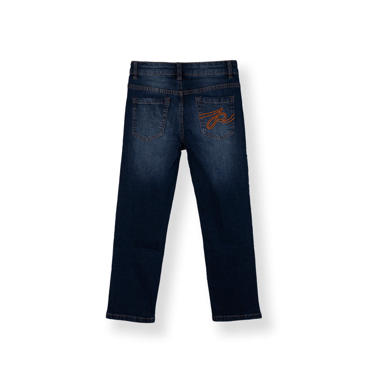 Poney Boys Denim Embroidered “P” Slim Fit Jeans