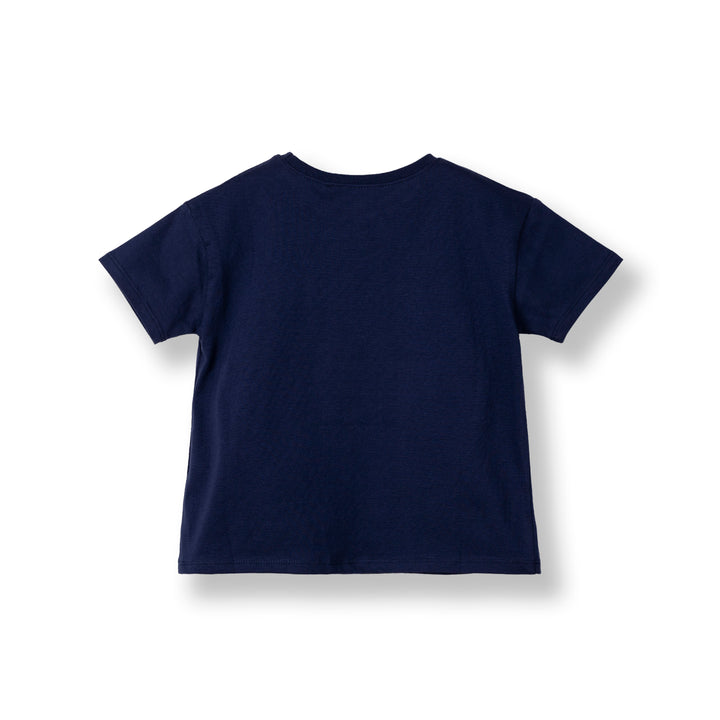 Poney Girls Navy Playful Poney Logo Short Sleeve Tee