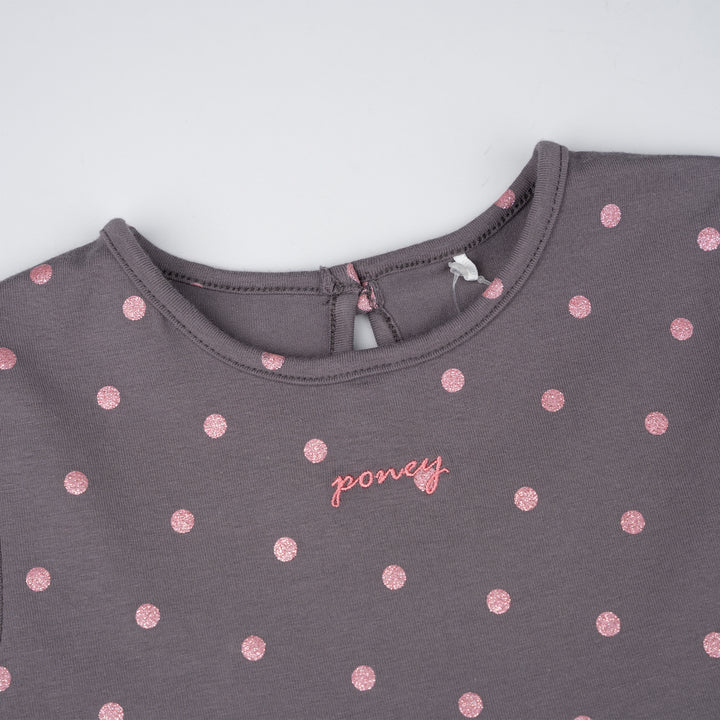 Poney Girls Patterned Short Sleeve Dress 2240450