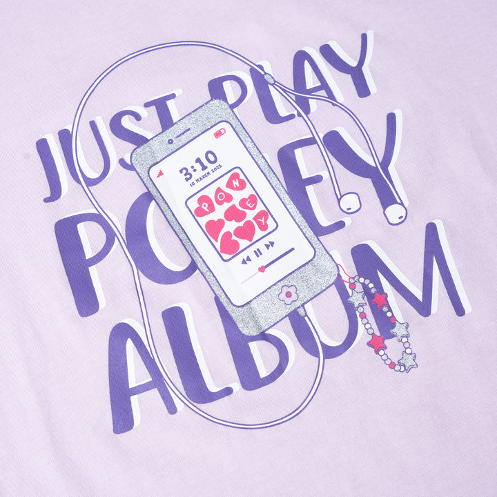 Just Play Poney Album Lt Purple Short Sleeve Tee