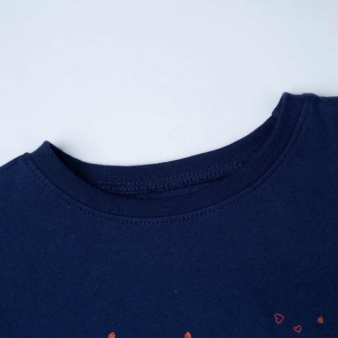 Gradient Heart Navy Short Sleeve Tee