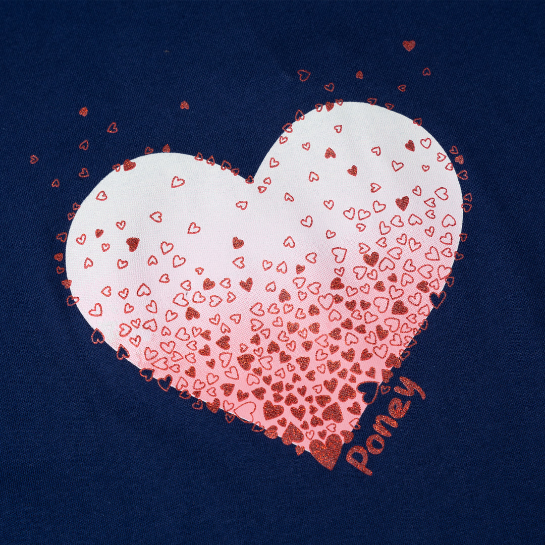 Gradient Heart Navy Short Sleeve Tee