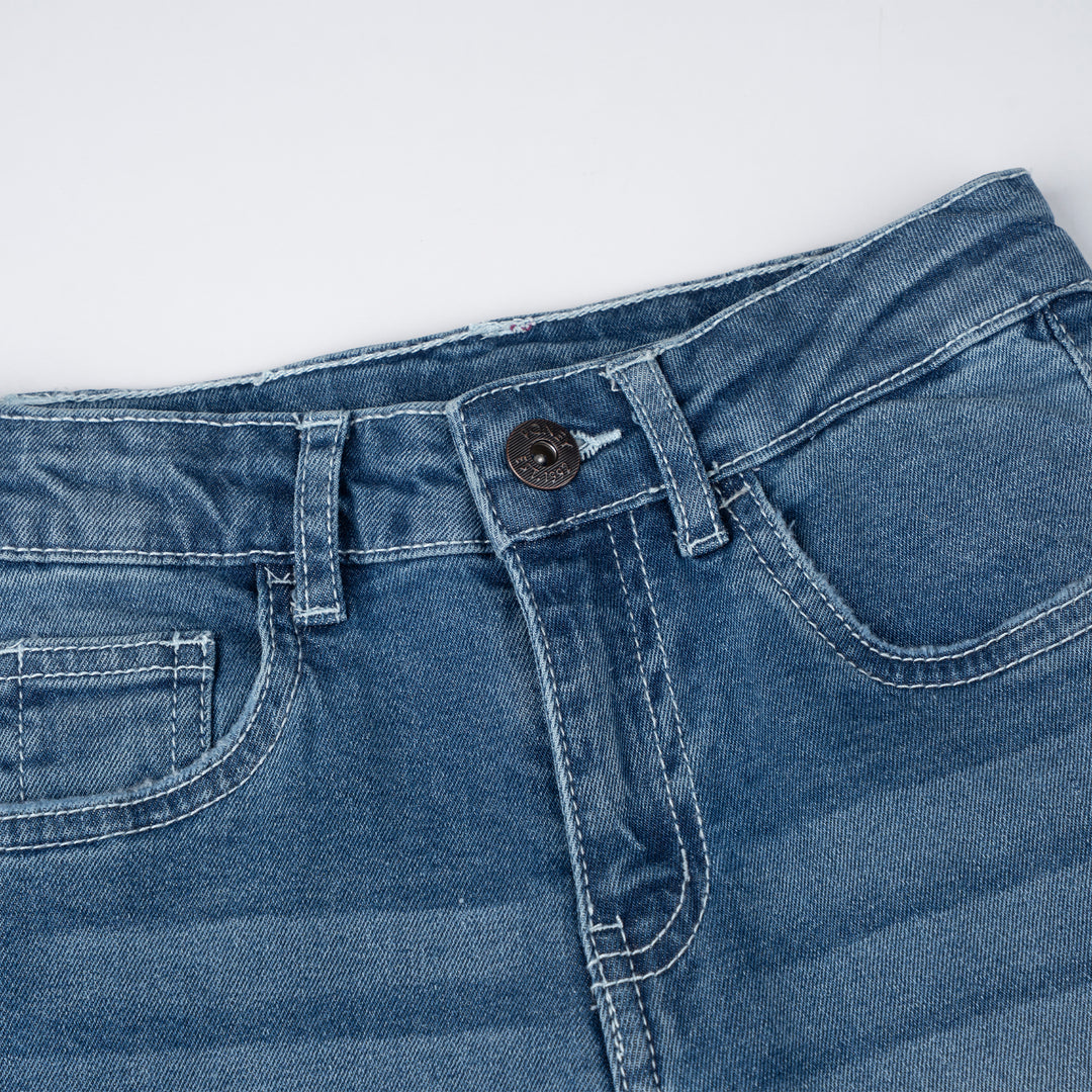 Poney Boys Denim Embroidered “P” Slim Fit Jeans