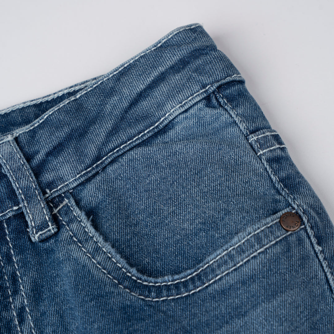 Poney Boys Denim Embroidered “P” Slim Fit Jeans