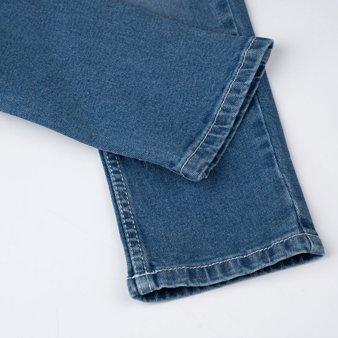 Poney Boys Denim Embroidered “P” Slim Fit Jeans