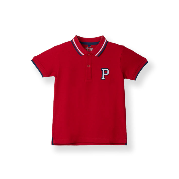 Boys Red Colin’s Short Sleeve Polo