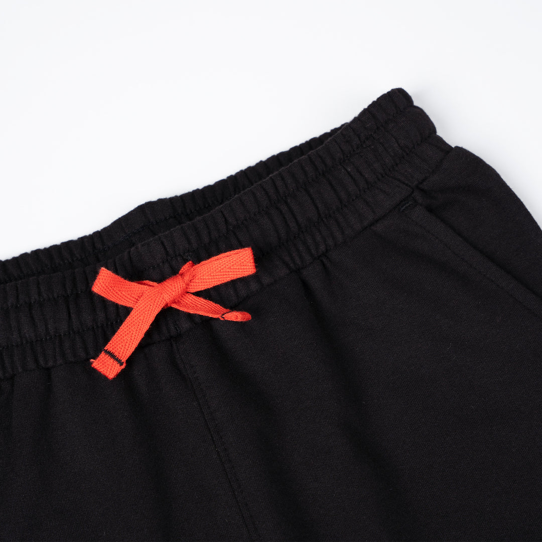 Poney Boys Black Casual French Terry Jogger