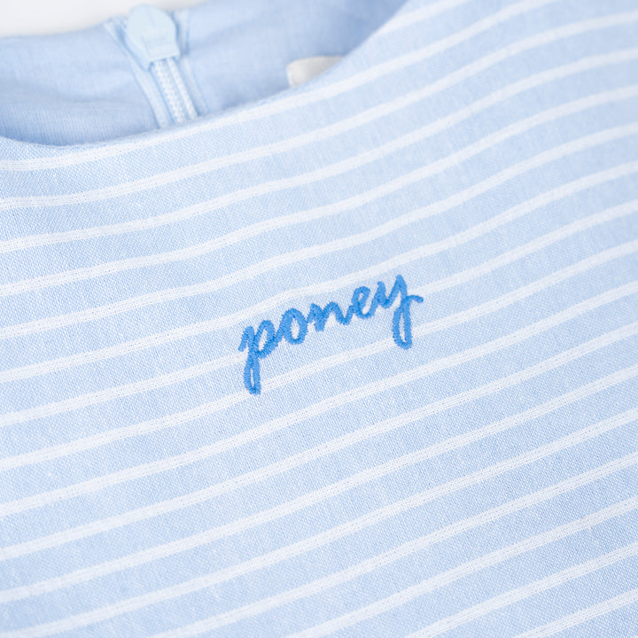 Poney Girls Light Blue Blush Short Sleeve Dress