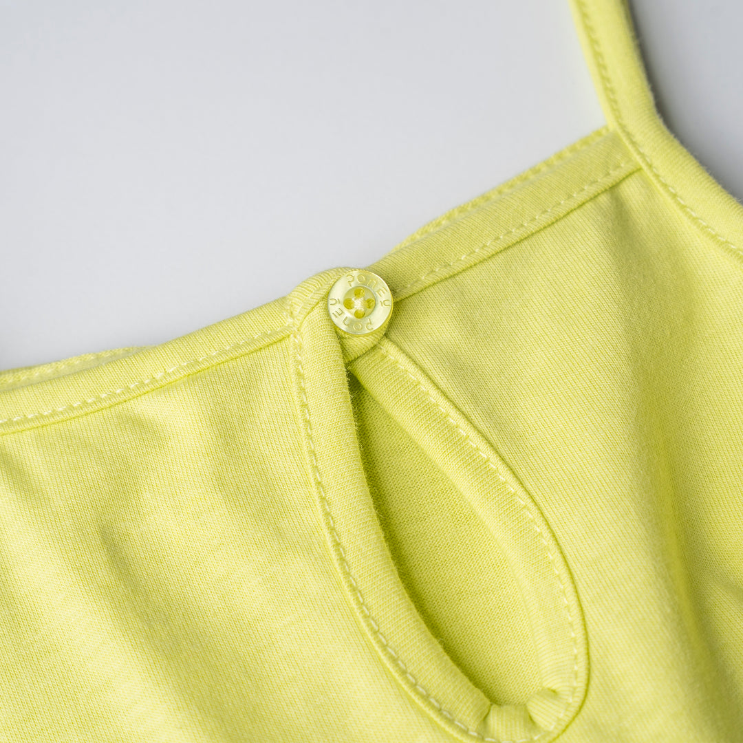 Poney Girls Lime Ribbon Knot Sleeveless Dress