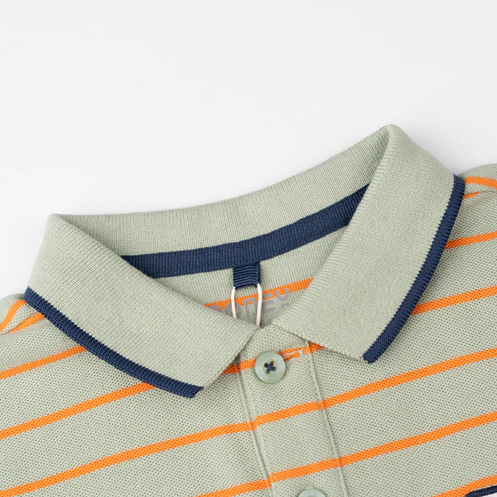 Forest Fire Stripe Short Sleeve Polo